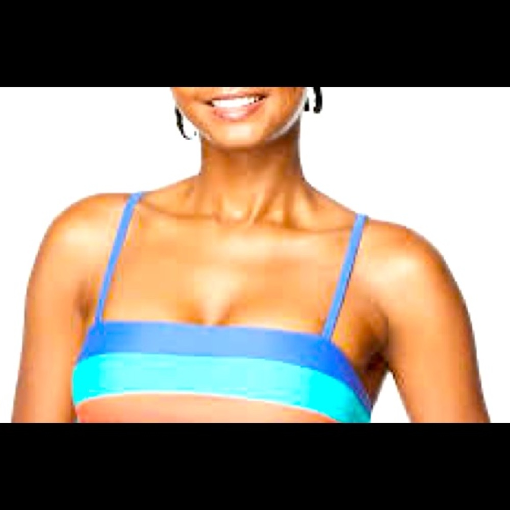 🆕 Speedo Women's Swimsuit Bikini Top Adjustable Square Neck